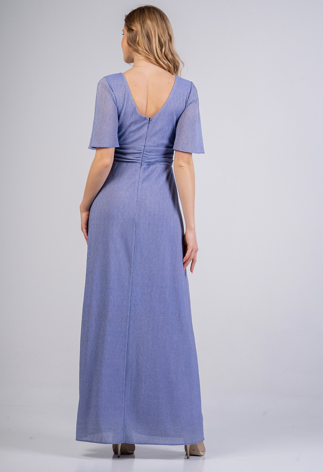 Φόρεμα maxi, lurex με μανίκι Φόρεμα maxi, lurex με μανίκι